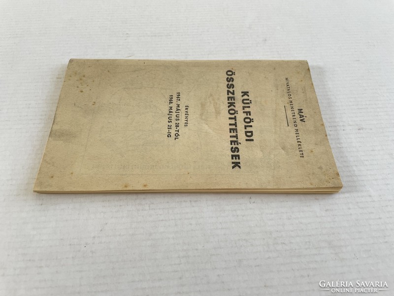 Foreign connections - máv official schedule annex 1967-68. (Train, railway)