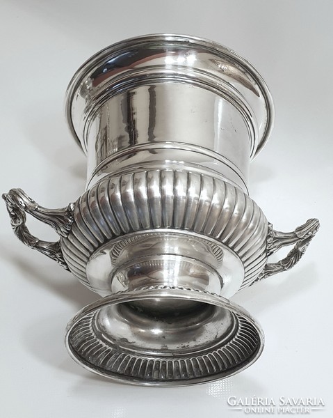 Silver-plated champagne bucket, champagne cooler, wine cooler