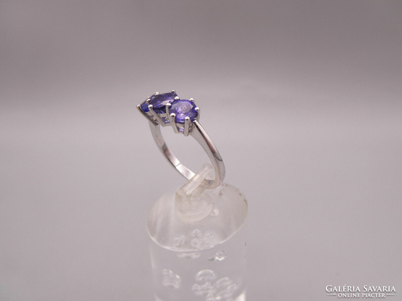 Alexandrite stone white gold designer ring. Companion ring.