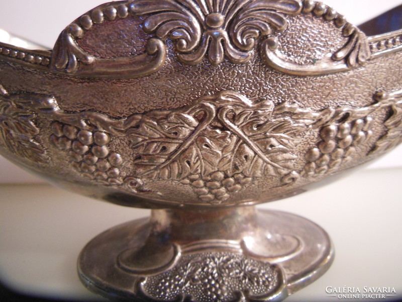 Bowl - silver plated - 28 x 13.5 cm - particularly beautiful - thick - old - German - flawless