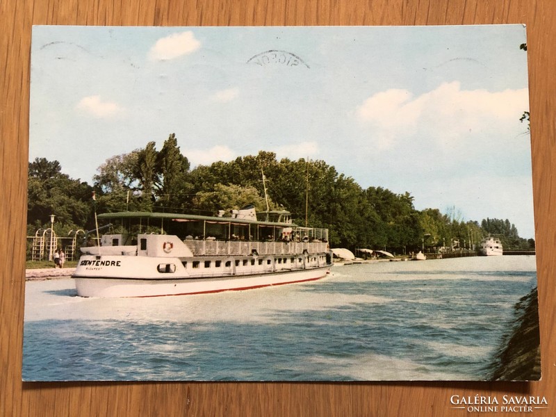 Siófok - pier - Szentendre with boat postcard