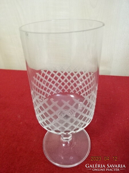 Glass goblet with lip base, height 13.5 cm. Five pieces. Jokai.