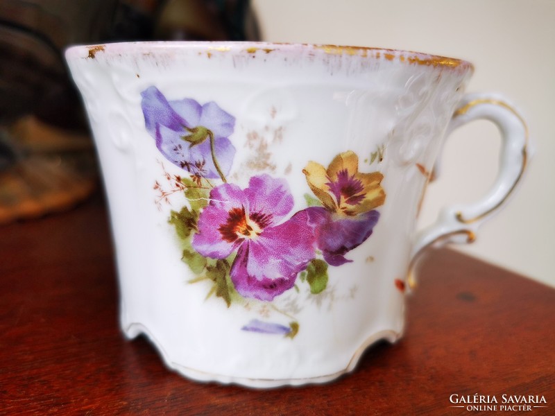 Antique violet tea cup