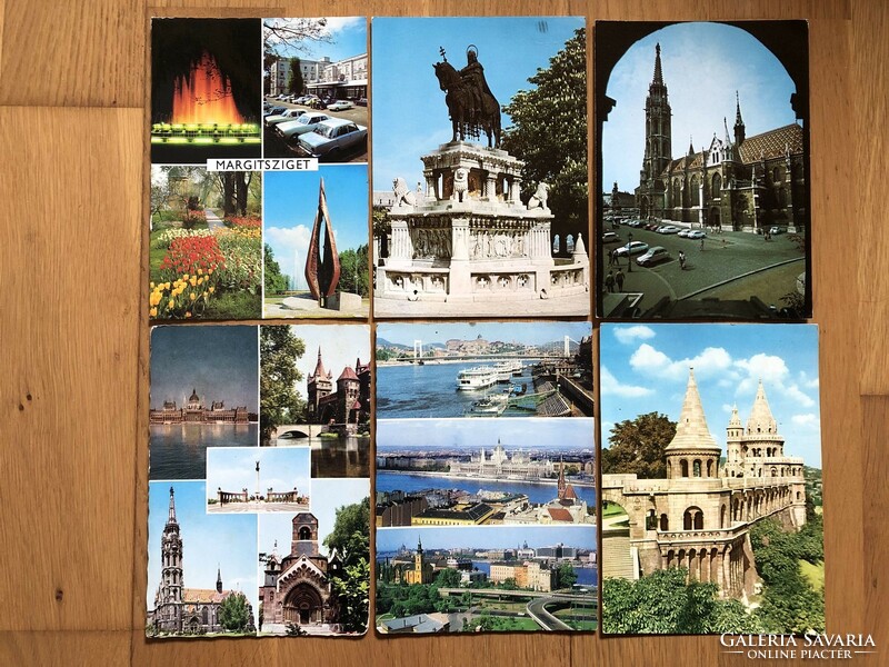 6 Budapest postcards in one