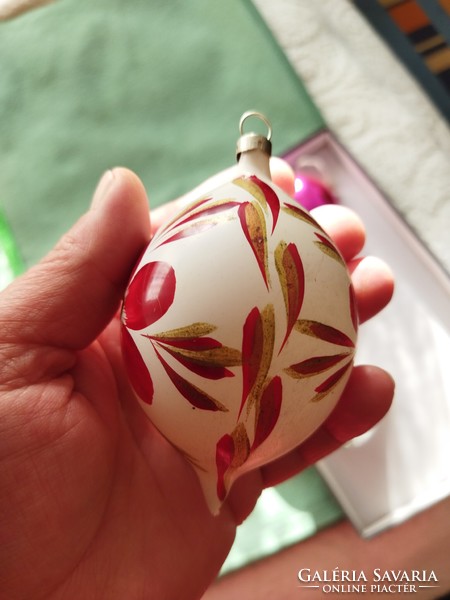 Christmas tree decoration, drop-shaped, hand-painted