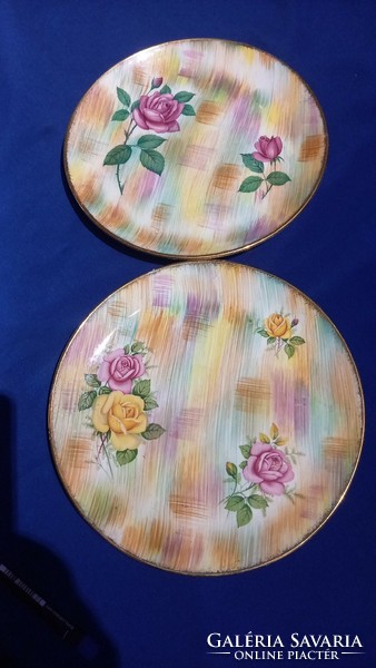 Royal tudor ware rose flower plates