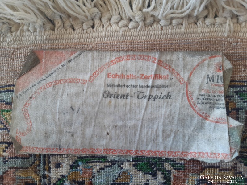 Valódi kashmír selyem 270x370 cm kézi csomózású perzsa szőnyeg.Nagy méretű!