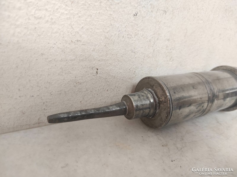 Antique medical tool hospital tool enema pewter syringe s size 846 7058