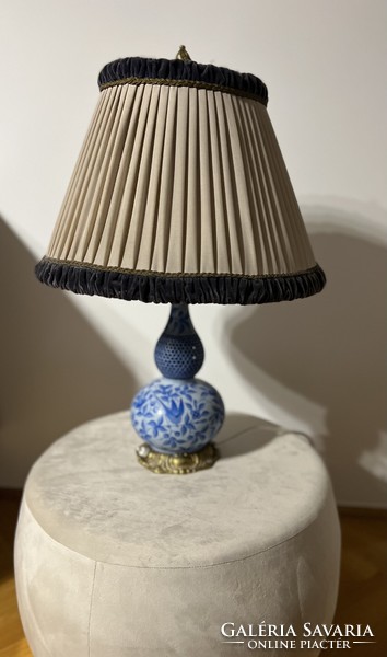 Original Herend porcelain table lamp with zova pattern decor, 1944 seal, 60 cm high