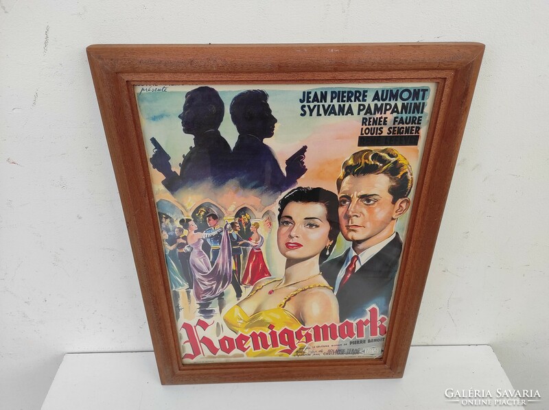 Antik plakát 1950 es évek film mozi nem régi keretben 611 7213
