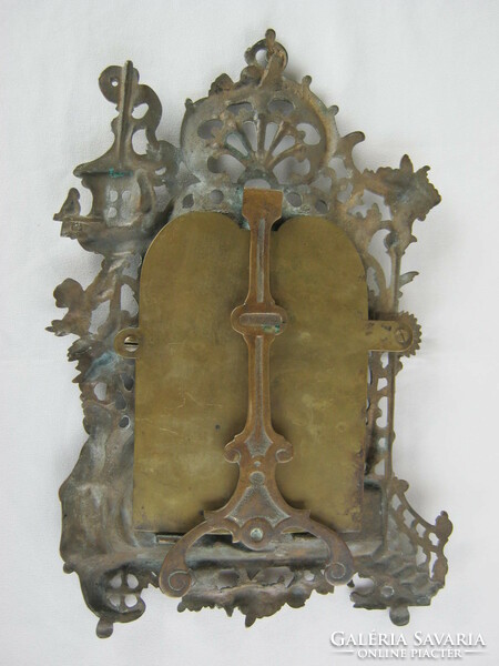 Art Nouveau style copper table picture frame photo holder