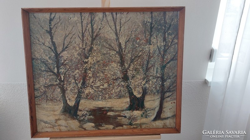 (K) Kopottas Móricz Margit (?) tájképfestmény 67x57 cm kerettel