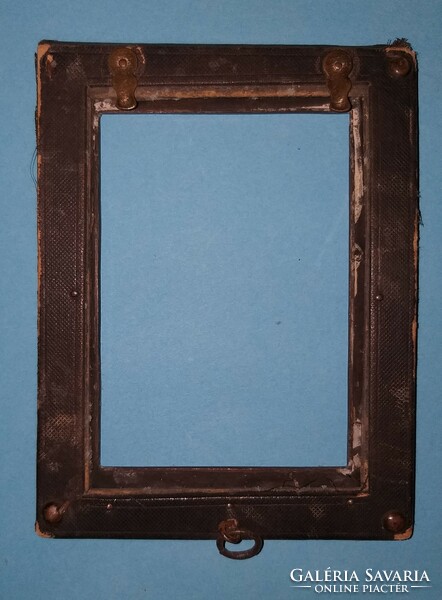 Antik Szecessziós fém fényképkeret kép keret 11 x 14,5