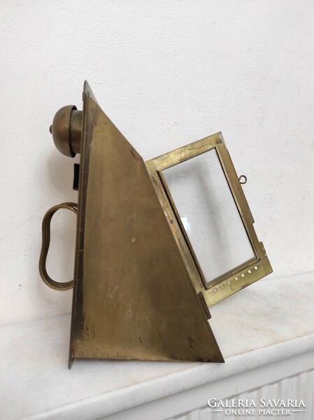 Antique railway bakter carbide brass lamp 229 7157