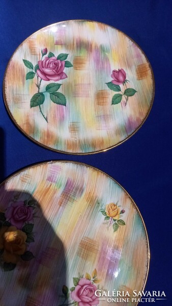 Royal tudor ware rose flower plates