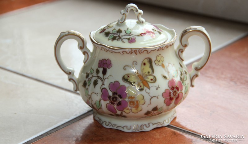 Zsolnay butterfly sugar bowl 2.