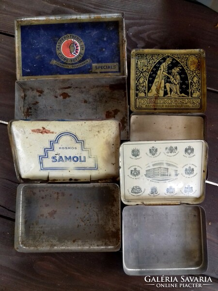 More worn cigarette tins - per piece