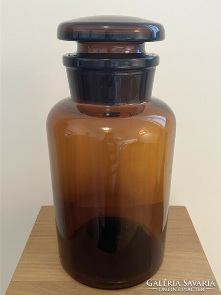 Old rare large brown apothecary bottle 3l - 30 cm