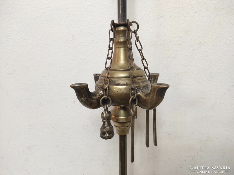 Antique Arabic candelabra Moroccan Algeria patina copper standing 4-branch Turkish oil candelabra 856 7020