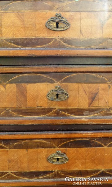 Old inlaid chest of drawers / x.Károly.
