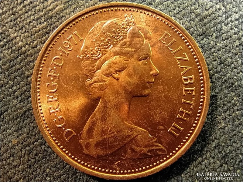 Anglia II. Erzsébet (1952-) 2 Új Penny 1971 EXTRA (id74146)