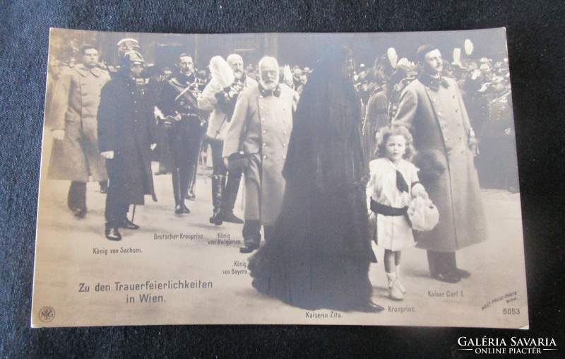 1916 Funeral of King Ferenc József of Hungary iv. Károly + Csamlád original contemporary photo - page image