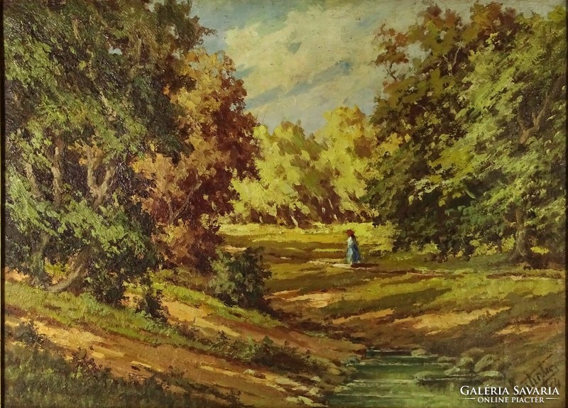 1M621 Hungarian painter xx. Century marked: clearing 1964