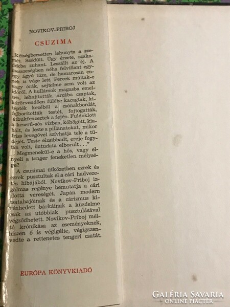Novikov-Proboj Csuzima című regény. Európa könyvkiadó 1964. Budapest