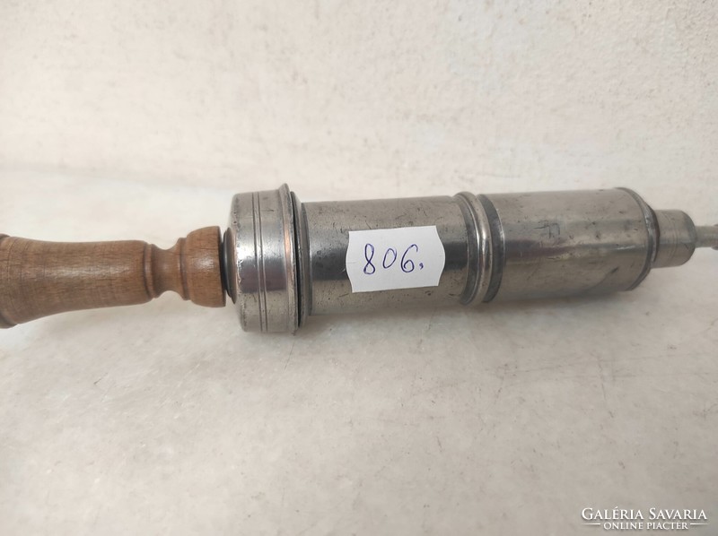 Antique medical tool hospital tool enema tin syringe s size 806 6974