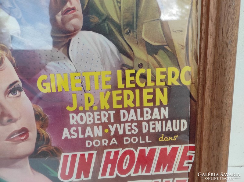 Antik plakát 1950 es évek film mozi nem régi keretben 612 7214