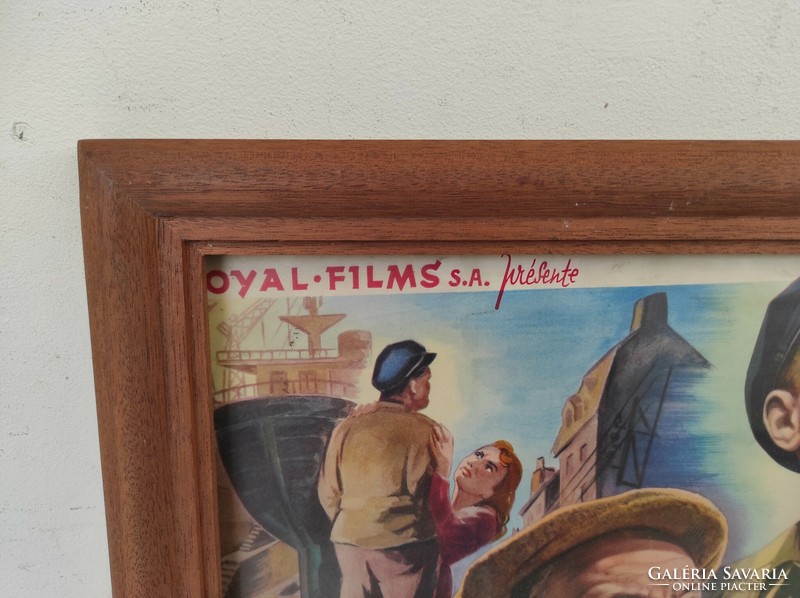 Antik plakát 1950 es évek film mozi nem régi keretben 612 7214