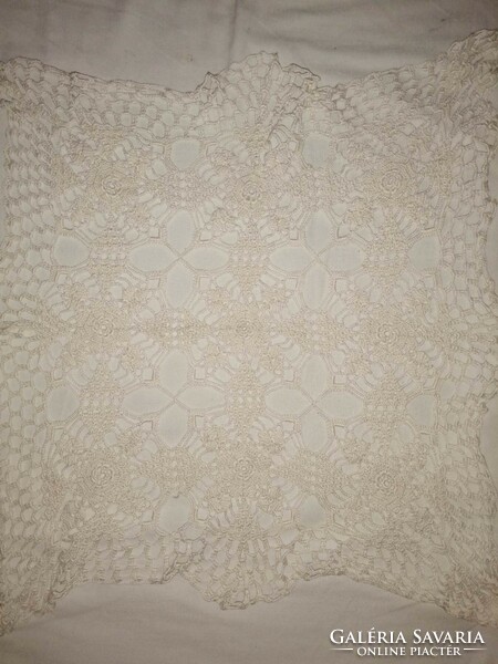 Handmade ecru lace tablecloth .45*45 Cm (21)
