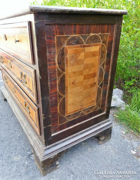 Old inlaid chest of drawers / x.Károly.