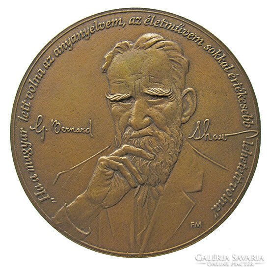 Mihály Fritz: George Bernard Shaw - Nobel Prize-winning author plaque