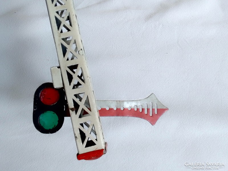 Antik BING lámpás tárcsás vasúti jelző 0-ás vonat vasút modell terepasztal kiegészítő lemezjáték