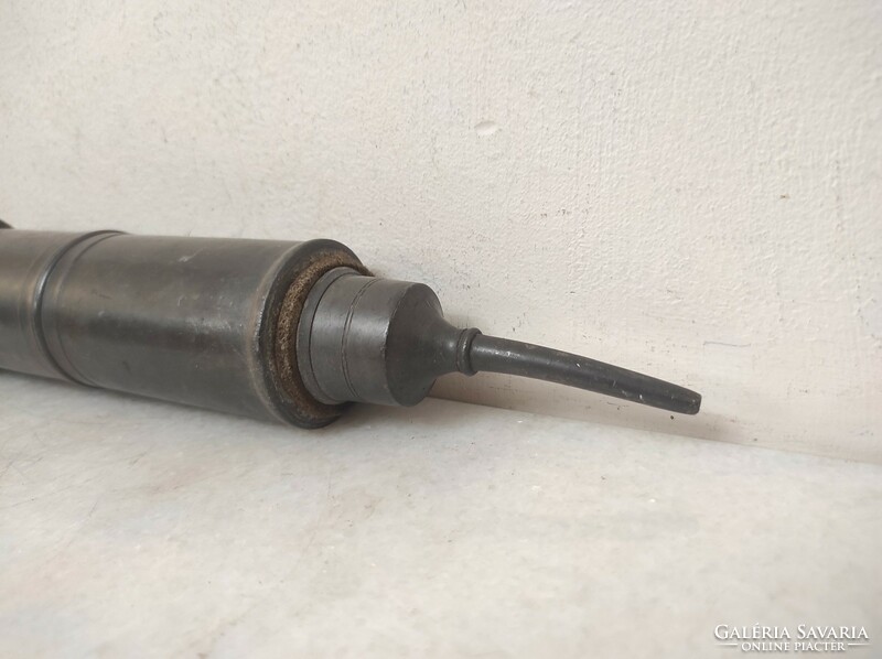 Antique medical tool hospital tool enema pewter syringe m size 834 7044