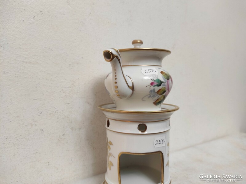 Antik biedermeier porcelán kávé főző melegen tartó mécses edény konyhai eszköz 258 7163