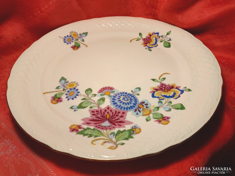 Beautiful floral porcelain large round serving bowl
