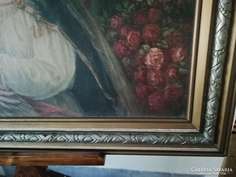 Antique large picture frame