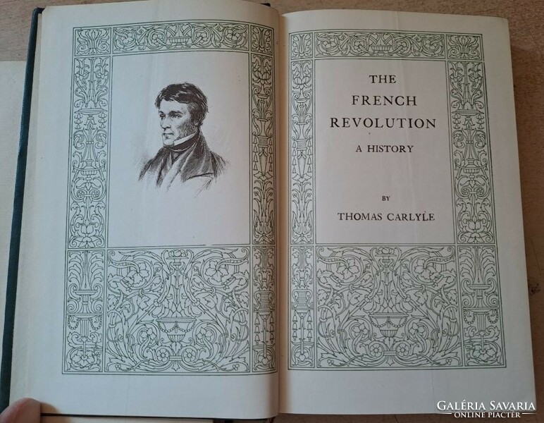 Thomas carlyle: the french revolution i.-ii, oxford university about 1910 in english -- leather binding!