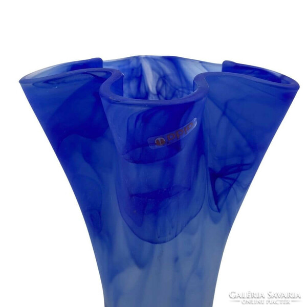 Danish aida sky blue wavy large vase