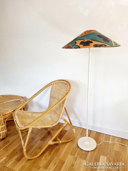 Vintage ikea floor lamp with a fun hood