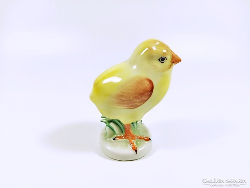 Herend, yellow sunbird, bird, hand-painted porcelain figure, perfect! (B128)