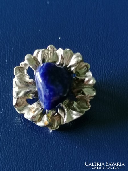 Antique bog lazuli stony brooch