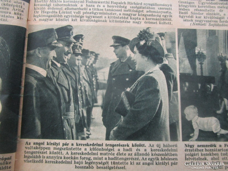 1940 TOLNAI VILÁGLAPJA HORTHY MIKLÓS II: VILÁGHÁBORÚ TÁRSAGÁGI SZERZETES ÉLET MŰVÉSZET