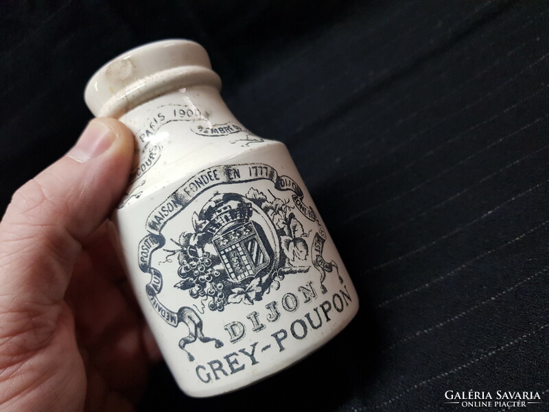 Antique Dijon mustard bottle.