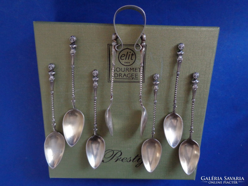 Silver spoon set ca 1870