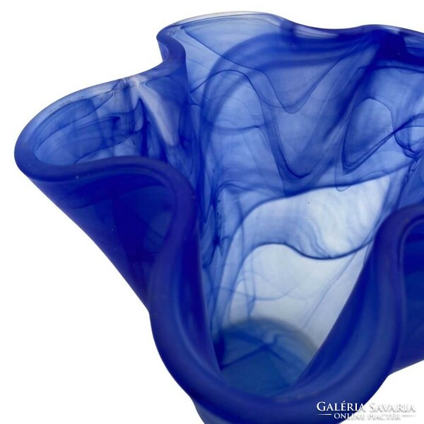 Danish aida sky blue wavy large vase