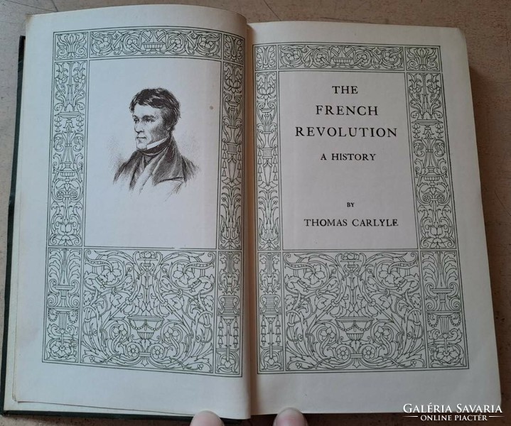 Thomas carlyle: the french revolution i.-ii, oxford university about 1910 in english -- leather binding!