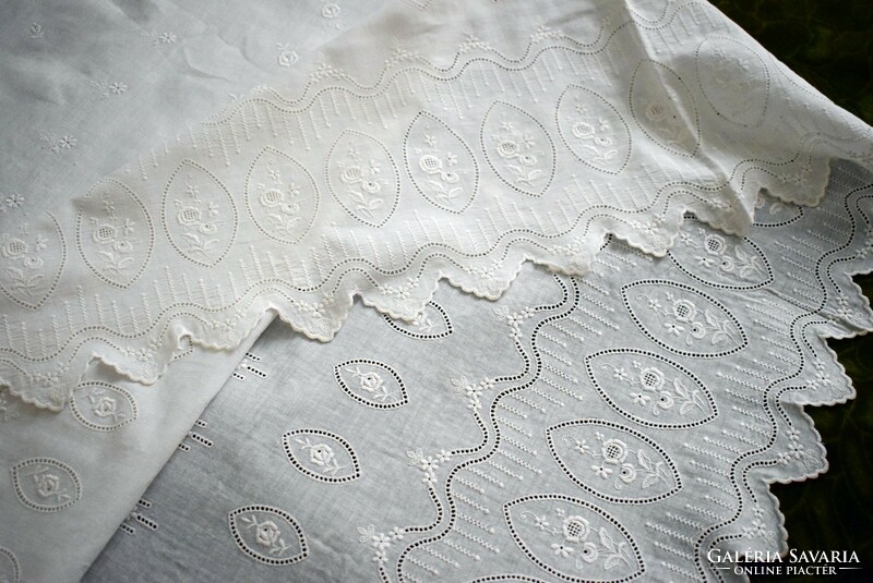 Highly decorative thin embroidery cotton curtain skirt drapery for making stained glass 250x67cm double